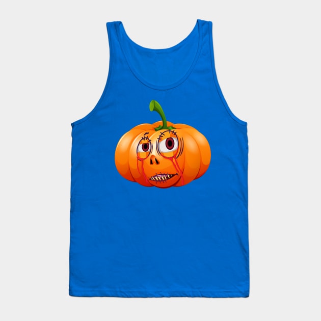 Funny Pumpkin Tank Top by Mako Design 